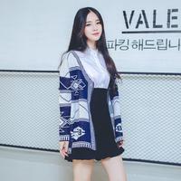 2015新款秋装韩版口袋蝙蝠袖中长款针织衫毛衣女外搭纯色针织外套