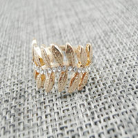 354 欧美原单饰品批发 新款个性树叶镶嵌宝石合金戒指 指环46