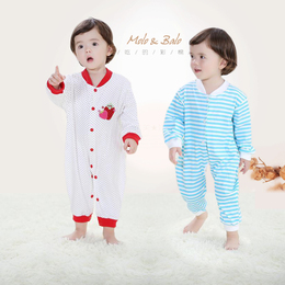 童装韩版连身衣棉哈爬行服婴儿衣服冬季保暖长袖连体衣