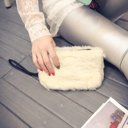 包包2015冬季韩版新款潮女包手拿包手提包单肩包斜挎毛毛绒小包包