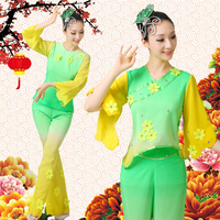 新款2015秧歌舞蹈演出服装女装民族舞台中国结腰鼓舞扇子舞服装