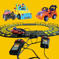 益智拼装双人竞赛轨道赛车儿童礼物遥控比赛跑道汽车玩具男孩礼物