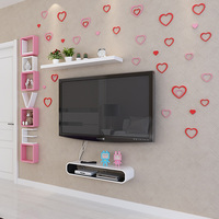 3D立体墙贴客厅电视背景墙装饰贴卧室创意墙贴可移除房间木质墙贴