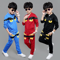2015年 秋季新款 韩版时尚小怪兽休闲 运动纯棉 两件套 套装 男童