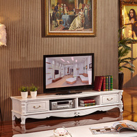 欧式 简约 实木 烤漆 美式 奢华 客厅 地柜 雕刻 仿古白色电视柜