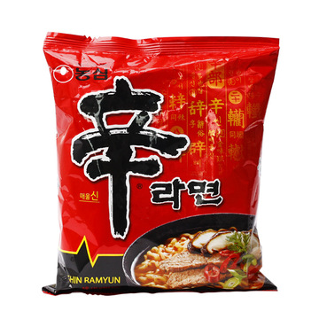 韩国进口食品农心辛拉面方泡面120克/袋5袋包邮