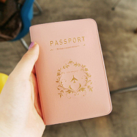 韩国简约气质PU旅行护照夹 护照包 证件套 护照封面 两色可选