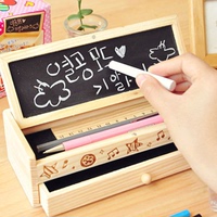 创意小学生儿童男女木制铅笔盒 日韩国多功能文具盒笔袋学习用品
