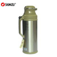 上海清水热水瓶玻璃内胆家用开水瓶柄式不锈钢外壳保温瓶真空暖瓶