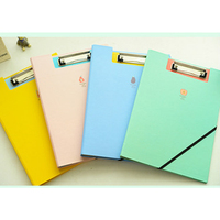 韩国可爱文具果冻色便携学生文件夹A4书写夹板资料夹绘画板垫板