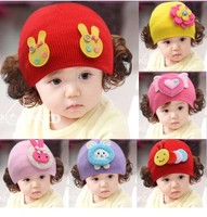 包邮韩国女宝宝女童卷发齐刘海假发发带 婴儿童头饰假发帽子0-4岁