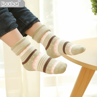 秋冬季加厚款儿童毛圈袜子1-3-5岁婴儿袜子纯棉宝宝袜子保暖棉袜