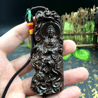 越南天然沉香木雕工艺品 自在观音菩萨佛像手把件 挂件佛牌 崖柏