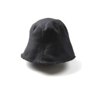 CLEANFLOW原创设计四季黑色亚麻钟形帽渔夫帽可折叠遮阳帽帽子女
