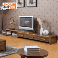 中格家具实木电视柜茶几组合套装 中式伸缩电视柜 简约小户型地柜