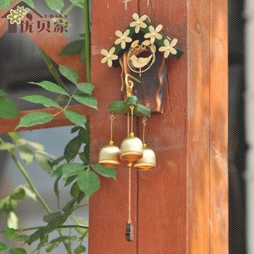 日式精美铜质创意风铃 欧式家居实木装饰品金属挂饰门饰墙饰壁饰