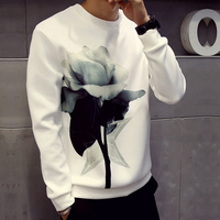 2015秋装新款韩版男士上衣 圆领套头长袖T恤衫 太空棉男款卫衣潮