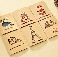 韩国创意礼品 复古镂空小贺卡 新年生日商务爱情感谢通用小卡片