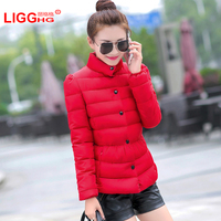 LIGGHG2015冬季韩版女装外套短款修身小棉袄保暖加厚大码正品棉服