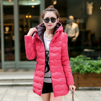 2015新款韩版修身轻薄女士波浪奢华羽绒服女中长款加厚冬装外套潮