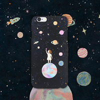 韩国插画设计宇宙星球iphone6s/6sPLUS手机壳保护套苹果6最新款