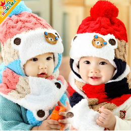 韩版6-12个月秋季婴儿帽子秋冬女宝宝1-2-4岁小孩毛线帽女孩男童3