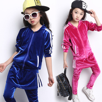 女童套装2016秋装新款韩版儿童春装卫衣中大童运动两件套长袖女