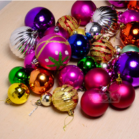 文永 圣诞球 圣诞节装饰电镀球 圣诞树装饰品 圣诞亮光彩球多多包