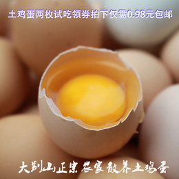 大别山农家散养土鸡蛋 特产高蛋白草鸡笨鸡蛋 两枚包邮仅需0.98元