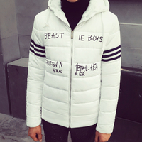 2015年冬季新款男士棉衣连帽青少年棉服韩版修身保暖学生外套棉袄