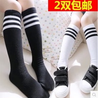 女童打底袜子拼接中筒袜韩国儿童半截袜学生中筒棉袜足球袜公主袜