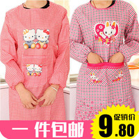 韩式一体式卡通长袖围裙 厨房家务成人反穿衣工作服 居家必备罩衣