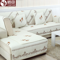防滑沙发垫布艺四季实木高档组合皮沙发坐垫冬沙发套巾罩欧式通用