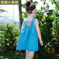 夏季儿童沙滩裙韩国女童装吊带背心裙小孩纯棉连衣裙子A字公主裙