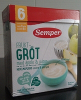 瑞典进口SEMPER森宝婴儿6月段早餐水果麦粥米糊益生菌特价包邮