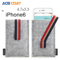 ACECOAT iPhone6手机套 5.5毛毡手机包苹果6Plus手机袋保护收纳包