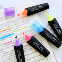 简爱●韩国文具 彩色荧光笔 记号笔 斜头 学生重点标记笔 彩笔