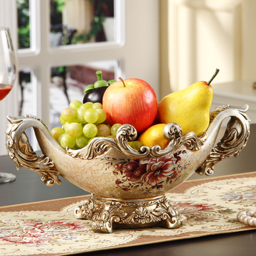 复古欧式现代创意水果盘客厅茶几家用简约零食糖果盆大号盘子果篮