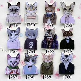 亚克力最新款日本原宿徽章胸针 猫咪控 喵星人 可爱猫咪 猫 cat