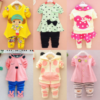 女童装0-1岁女宝宝长袖套装2-3女孩4周岁半6婴幼儿童春秋季衣服潮