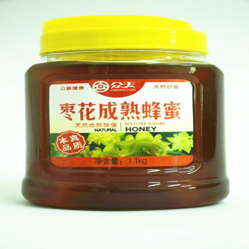 六六蜂蜜百花蜜枣花成熟土蜂蜜秦岭众天出口农家纯天然 1.1kg包邮