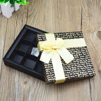 高质量 高档9格黑底 英文字母巧克力 礼品盒 批发 糖果盒 点心盒