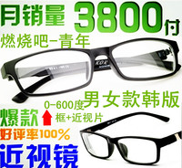 韩版学生款成品近视眼镜 超薄树脂近视片超轻全框眼镜架100-600度