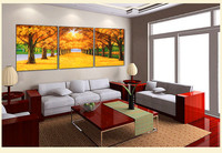 黄金电表箱现代装饰画沙发背景墙欧式壁画挂画无框画客厅三联简约