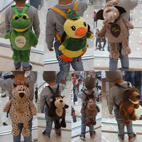 韩可爱幼儿园儿童书包男女孩毛绒玩具包小动物宝宝卡通双肩包背包