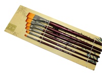 魅蒂丝彩绘立体画花笔 6支装排笔套装 优质纯貂毛 3D花笔