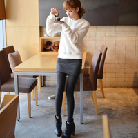 2015女士韩版包臀裙打底裤假两件  常规 加绒