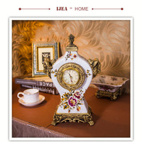 欧式古典宫廷客厅装饰时钟高档陶瓷座钟新房家居摆件台钟钟表