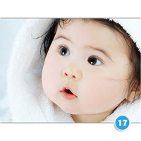 17号小不点宝宝画中国宝宝海报宝宝图片婴儿胎教海报画报照片挂图