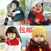 韩版秋冬天婴儿童保暖纯棉围脖套男女宝宝卡通可爱小兔小熊围巾